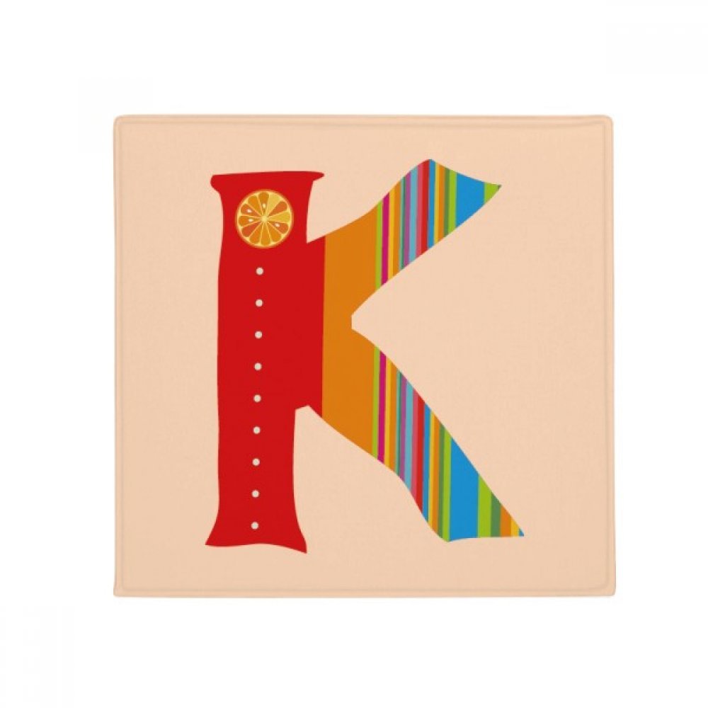 Tapis de bain rond motif orange alphabet Z multicolore 60cm