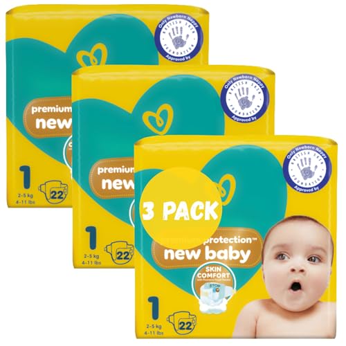 Hubsidia New Baby Size 1 Nappies 3 Packs x 22 66 Total Nappy Bundle