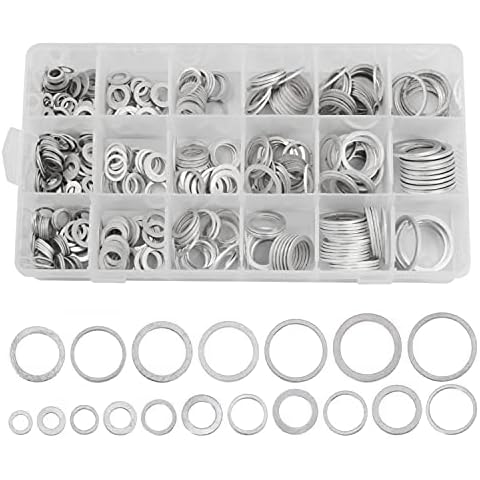 Juego de 450 arandelas planas de aluminio JZK Cover