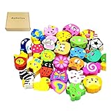 DLOnline Assorted Adorable Collection Pencil Top Erasers,Eraser Caps Style for Our Kids Gift (Pattern Random 50 Pcs