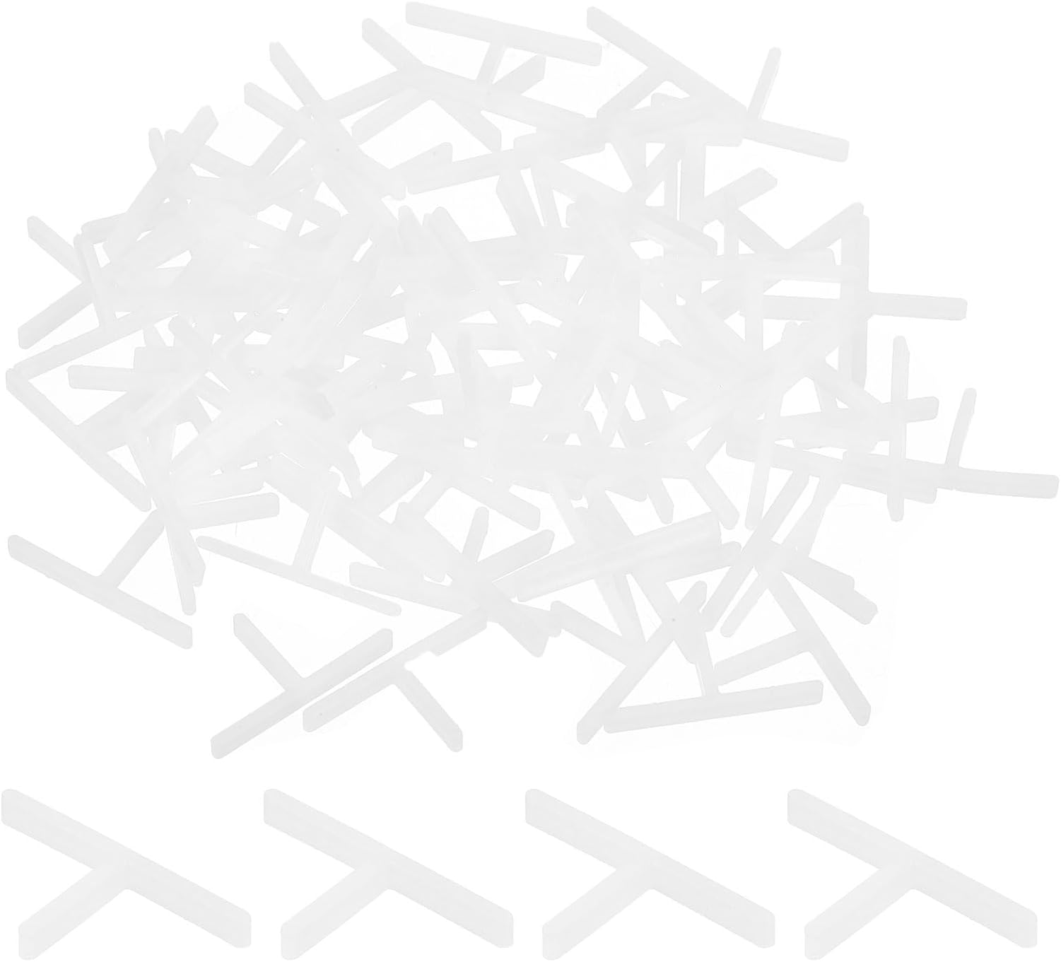 uxcell 600Pcs Wall Floor Tile Plastic T-Shape Spacers Tiling Tools 1.5mm 1/16" Tile Spacers for Ceramic Tile Installation, White