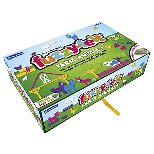 John Adams | The Original Fuzzy-Felt: Farm Animals - Let your creative side spring into action | Preschool toy| Ages 3+