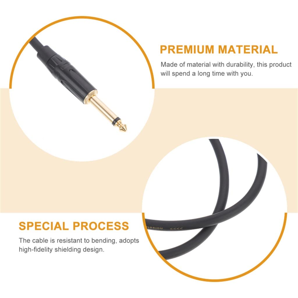 Kabel audio, kabel instrumentalny, kabel do gitary elektrycznej Kabel audio Kabel audio Głośnik 6,35 mm Akcesoria do kabla audio stereo (kolor: jak pokazano, rozmiar: jeden rozmiar)