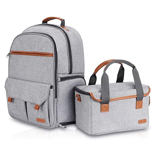 Endurax Waterproof Camera Backpack for Women and Men Fits 15.6" Laptop with Build-in DSLR Shoulder Photographer Bag (Gray)