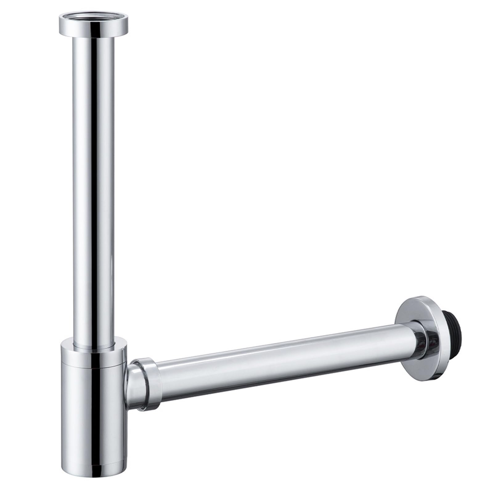 SifóN De Botella Tapón de baño, sifón for lavabo, desagüe, kit tubería alcantarillado Para Lavabos(Silver)