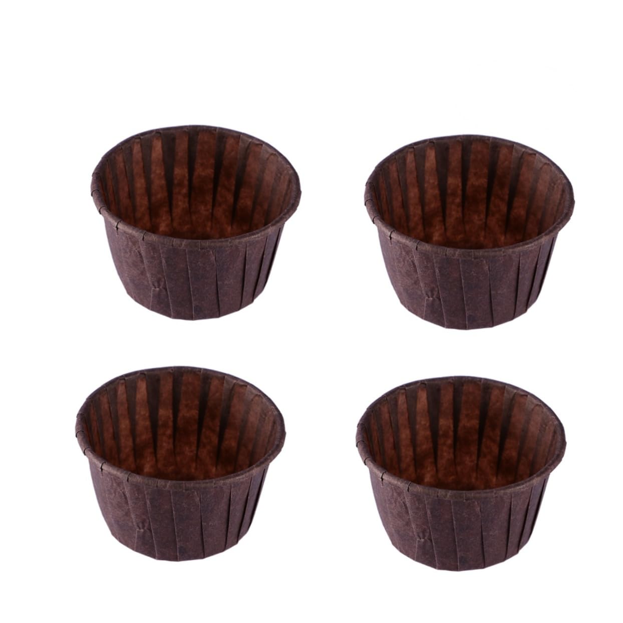 PRETYZOOM 300pezzi Pirottini Per Muffin Carta Greaseproof Resistenti Al Calore Per Cupcake e Dessert Confezione Pratica Per Cucina e Feste Cioccolato