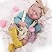 GAGAKU 18 Inch Realistic Baby Doll - Lifelike Reborn Toddler Doll with Accessories Set, All Vinyl Body & Hand-Painted Features - Green Clothes