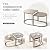SUNSHINE VALLEY Metal Frame Patio Furniture Set, 5 PCS Modern Outdoor Patio Furniture Set, Wood-Like Patio Seating with Coffee Table and Patio Swivel Chairs, Patio Conversation Set for Backyard Deck