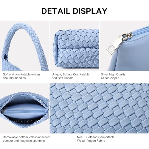 Image of Shoulder Hobo Bags for Women,Summer Beach and Travel Mini Cute Tote Bag,Soft Vegan Leather Underarm Purse for Daily | Soft Underarm Bags