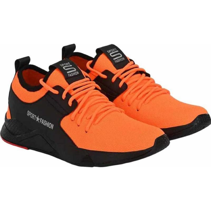 HotStyle Trendy & Stylish Fashion Star Running Shoes for Men Orange (B0D2T6GJC5) Amazon Price History, Amazon Price Tracker