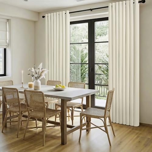 Elegant Linen Blackout Curtains 96 Inch Drop - 2 Panel Eyelet Thermal Room Darkening Solutions for Bedroom Windows 52"W x 96"L - Image 9