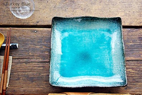 水色 正方形皿 いまからここから 水色 正方形皿 いまからここから