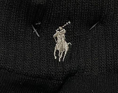 Ralph Lauren Polo Classic Sport 6 Pack half Cushioned sole Men's Socks (Black with Silver Horse)4