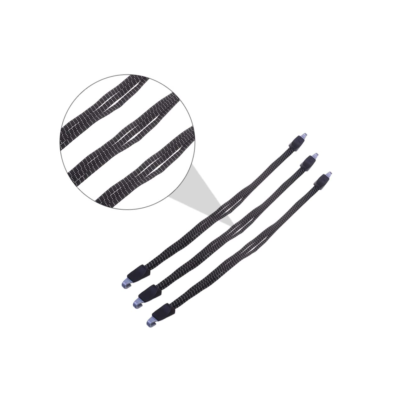 BRIGHTFUFU Strong Bungee Cords Hooks Large Camping Straps Elastic Luggage Rope for Bike Rack Cargo Securement