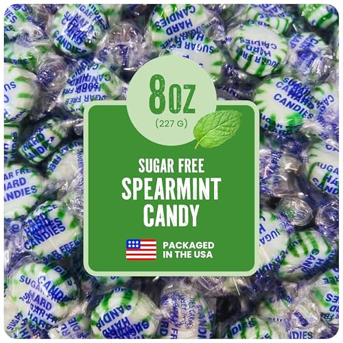 Image of Cambie Sugar Free Hard Candy, 8 ounces of Sugar Free Candy Individually Wrapped, Spearmint