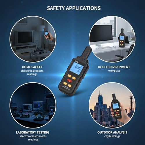 Detector EMF con Medidor Digital de Campo Electromagnético y Temperatura miniatura 3
