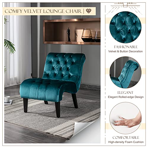 Sillón Lounge Plegable Verde de Terciopelo miniatura 4