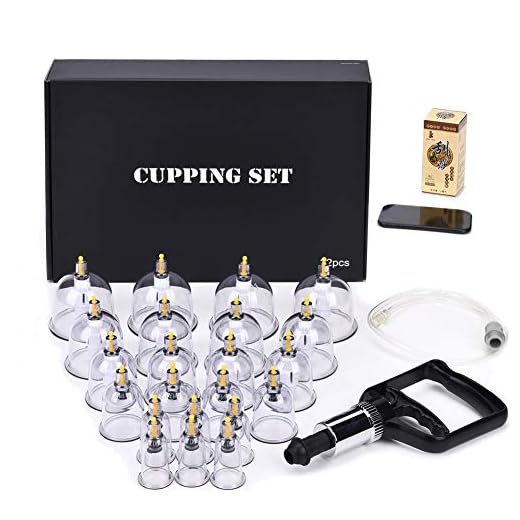 Cupping Set Professional Chinese Acupoint Cupping Therapy Sets, Suction Hijama Cupping Set with Vacuum Magnetic Pump Cellulite Cupping Massage Kit 22-Cup