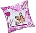 - Senza marca/Generico - CUSCINO PERSONALIZZATO PERSONALIZZABILE STAMPA FOTO FESTA DELLA MAMMA BIANCO FUCSIA FIORI