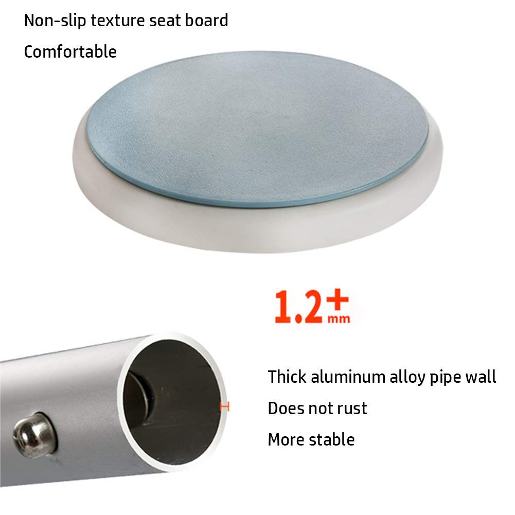 Silla de baño/Ducha giratoria de 360 Grados Taburete de Ducha Giratorio Ajustable en Altura, Banco de Asiento con Puntas de Goma Antideslizantes Silla de Seguridad para bañera para