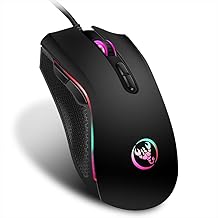 HUIOP A869 Souris de jeu filaire 3200DPI 7 boutons 7 couleurs LED Optical Mouse Player Mouse Souris souris de jeu pour joueur professionnel,Souris sans Fil Mini Souris Souris Gamer Profesionnel Gamin