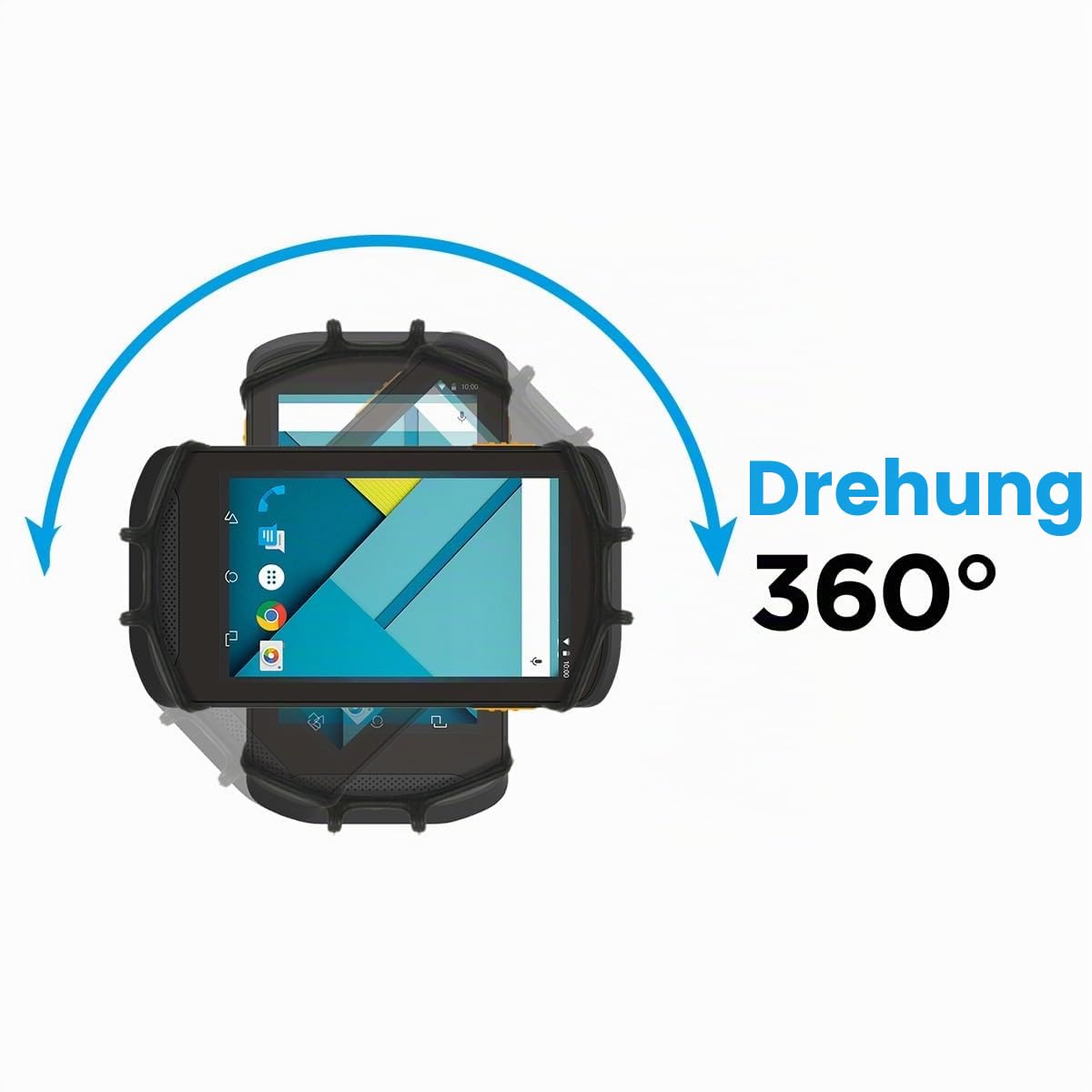 MOBILIS Universal Handy/Handheld PDA Armband 5-7 Zoll - 360° Drehbar | Verstellbarer Klettverschluss, HHD Armband, Halterung kompatibel mit Zebra, Honeywell, Unitech, Crosscall, iPhone, Xcover