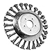 Unkrautbürste Freischneider, Wildkrautbürste für Motorsense, 6" Profi Unkrautbürste für Rasentrimmer, 25 mm Bohrung Stahlbürste für Rasenmäher Bürste, Entfernung von Unkraut und Moos(6 Zoll)