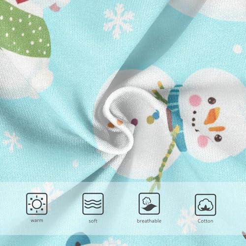 Snowman Christmas Pattern Girls' Panties Comfort Color for Young Girls in Sizes 2T,3T, 4T, 5T, 6Y and 8Y3