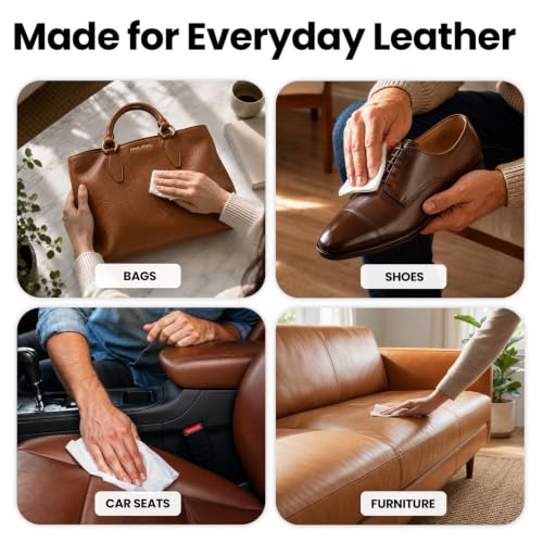 EVEO 4-in-1 Leather Cleaner Wipes
