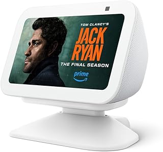 Echo Show 5 (3rd Gen) with Adjustable Stand with USB-C Charging Port | Glacier White