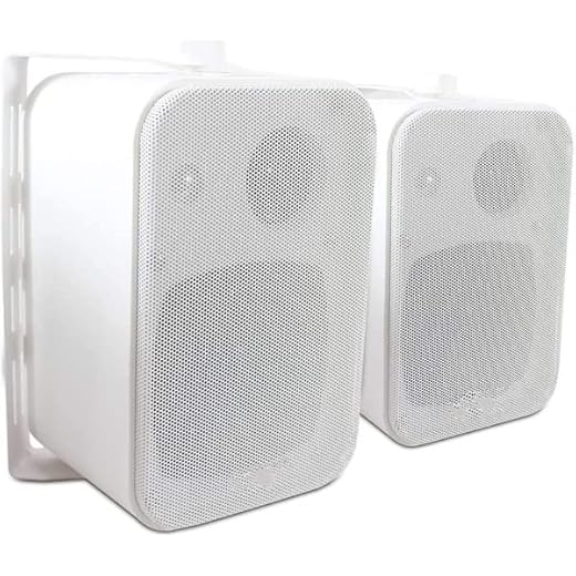 kh Wall Mount Speaker System 4 Inch White Heavy Duty Grill f