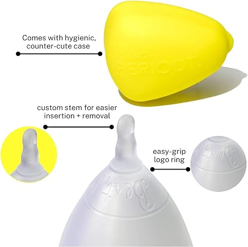 Miniatura 2 de Best Periodt - Copa menstrual suave de alta capacidad para flujo pesado, 12 horas sin fugas, cómoda y fácil de usar, viene con estuche de copa