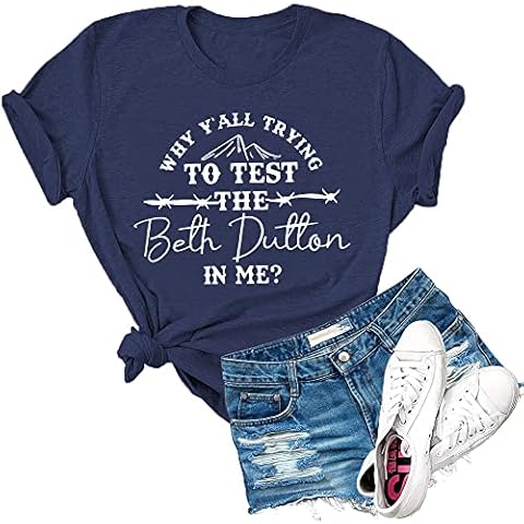 Dauocie Womens Why Y'all Trying to Test Jesus in Me Funny Graphic T Shirt Casual Tops Cover