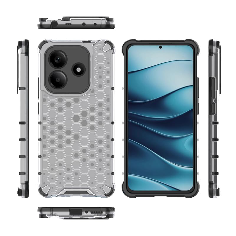 Image of Plastic Bumper Back Case Cover for Redmi Note 14 5G (Transparent)