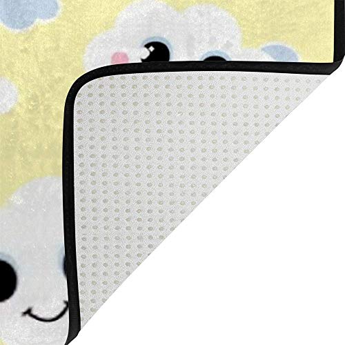 Tapis de sol en velours corail grand format anti-froid