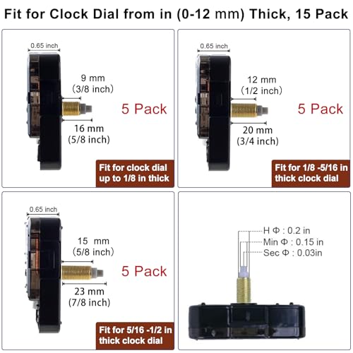 Emoon ALAT023 15 Pieces Clock Mechanism Replacement Kit thumb #2