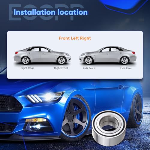 Image of ECCPP 2-Piece 510078 Wheel Hub Bearing for Kia Spectra 2004-2009 | for Hyundai Tiburon 2003-2008 Pre-Greased Sealed