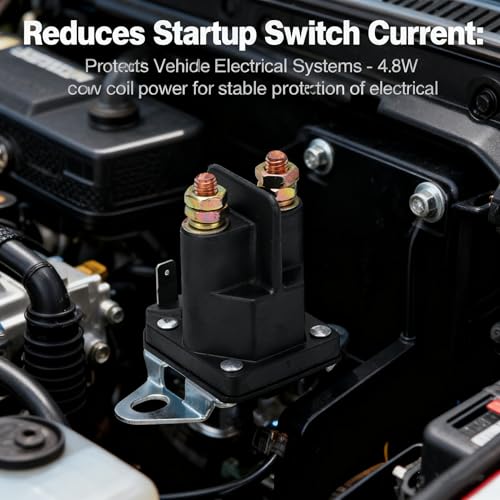 Image of ZJchao 12V 4.8W Double Battery Isolator for Mobile Audio Relay, Continuous Duty Solenoid Relay 4 Pin SPST with Brass Coil and Silver Plated