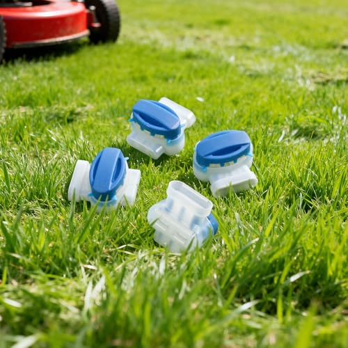 Image of 10Pcs 3-Way Boundary Pigtail Wire Connectors, Electrical IDC 314-Box Waterproof Self-Stripping Splice for 22-14AWG Cable, Outdoor Use for Robotic Lawn Mowers & Irrigation Systems