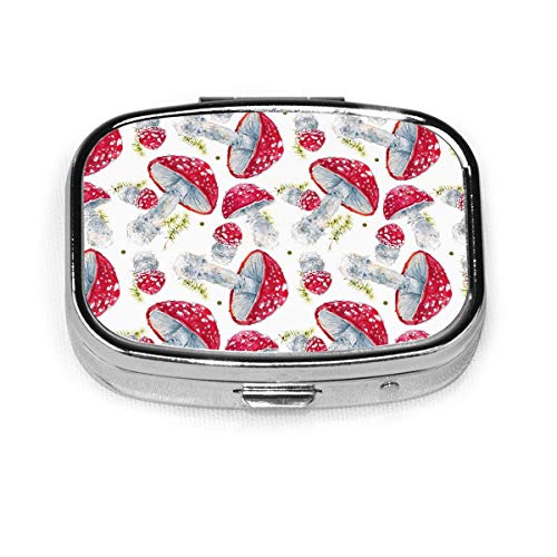 キノコ 柄 ピルケース 薬ケース 携帯用 なファッション 防水 コンパクト・軽量 習慣薬箱 薬入れ 小型収納ケース 飲み忘れ防止