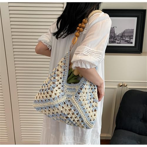 Bolso Hobo de Paja Verano para Mujer OANEXX miniatura 3