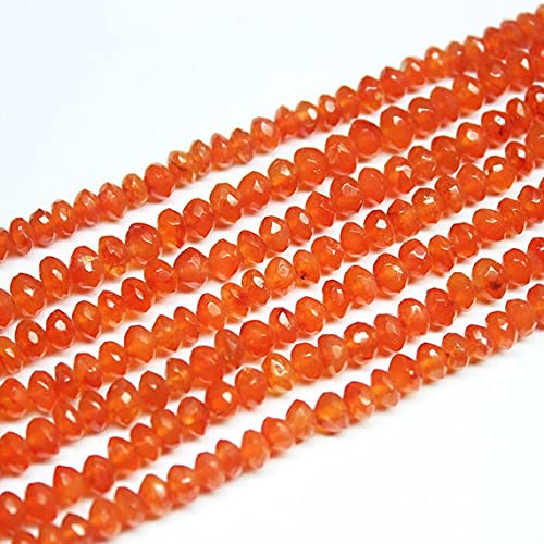 Cornaline facettée en perles de 5mm pour enfilage et confection de collier artisanal