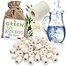 Green Koalas X100 Perles Céramique EM Grises aux Micro-Organismes Efficaces Billes Purificateur Naturel pour Filtration Eau Robinet Carafe Fontaine Machine à café Bouilloire Elimine Chlore Calcaire