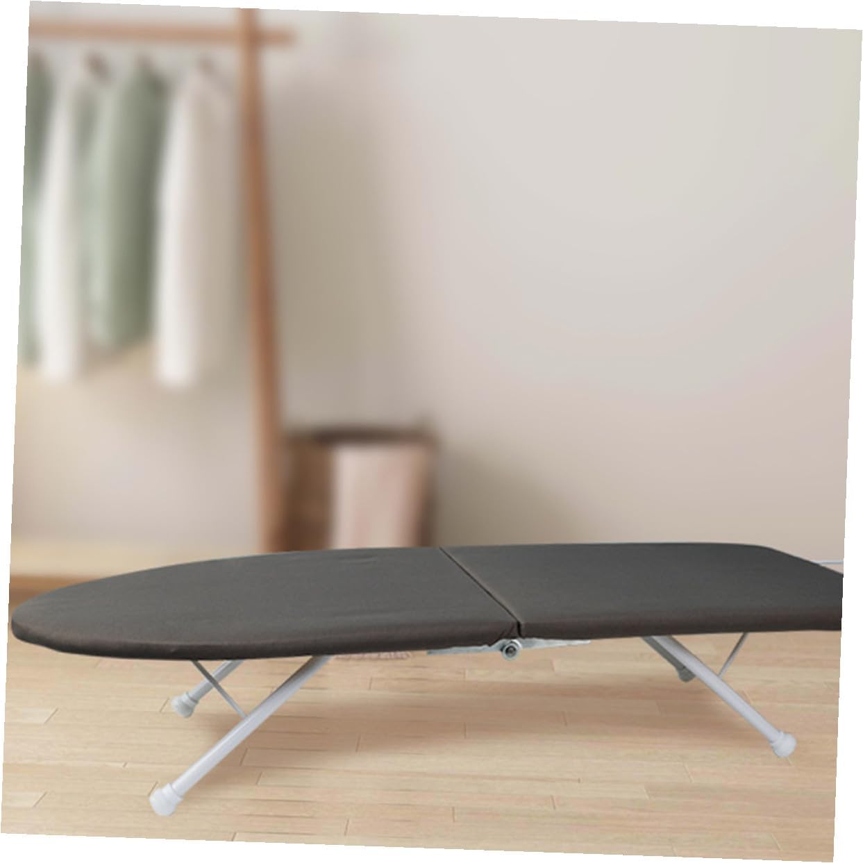 Cabilock Small Tabletop Ironing Board Foldable Portable Ironing Frame with Heat-Resistant Cover for Home and Travel Use