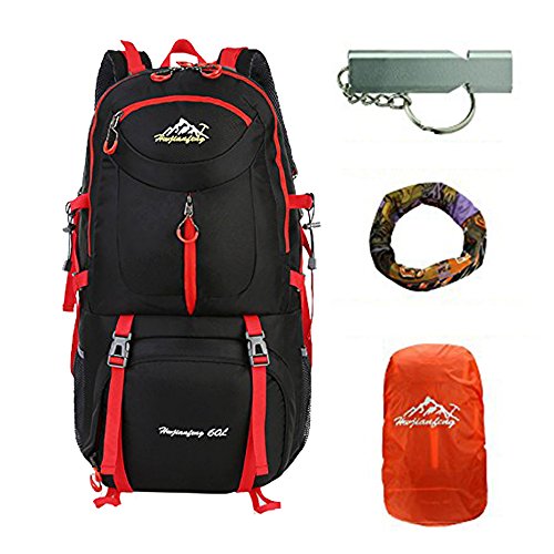 caxece 40L / 50L / 60L Mountaineering Backpack Outdoor Lightweight Bicycle Backpack Climbing Hiking Backpack Travel Sports Daypack Camping Trekking Backpack with Rain Cover Waterproof