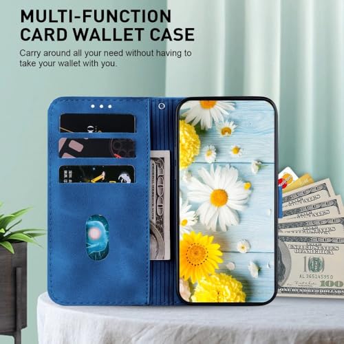 Étui portefeuille Google Pixel 10 Pro 5G en cuir noir à motif fleurs - 3