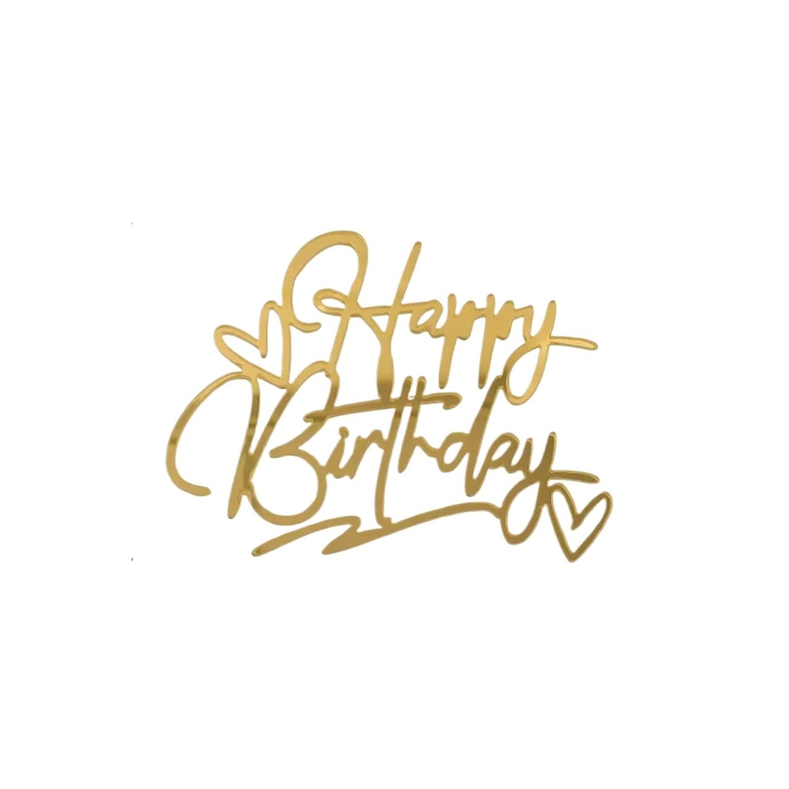40 Adornos for Tarta Con Letras Para DIY | Adornos for cupcakes dorados y negros de feliz cumpleaños(Color14)