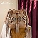 Montana West Aztec Bucket Bags for Women Western Fringe Crossbody Bag Ladies Vintage Drawstring Bucket Bag MW1312-8311TN