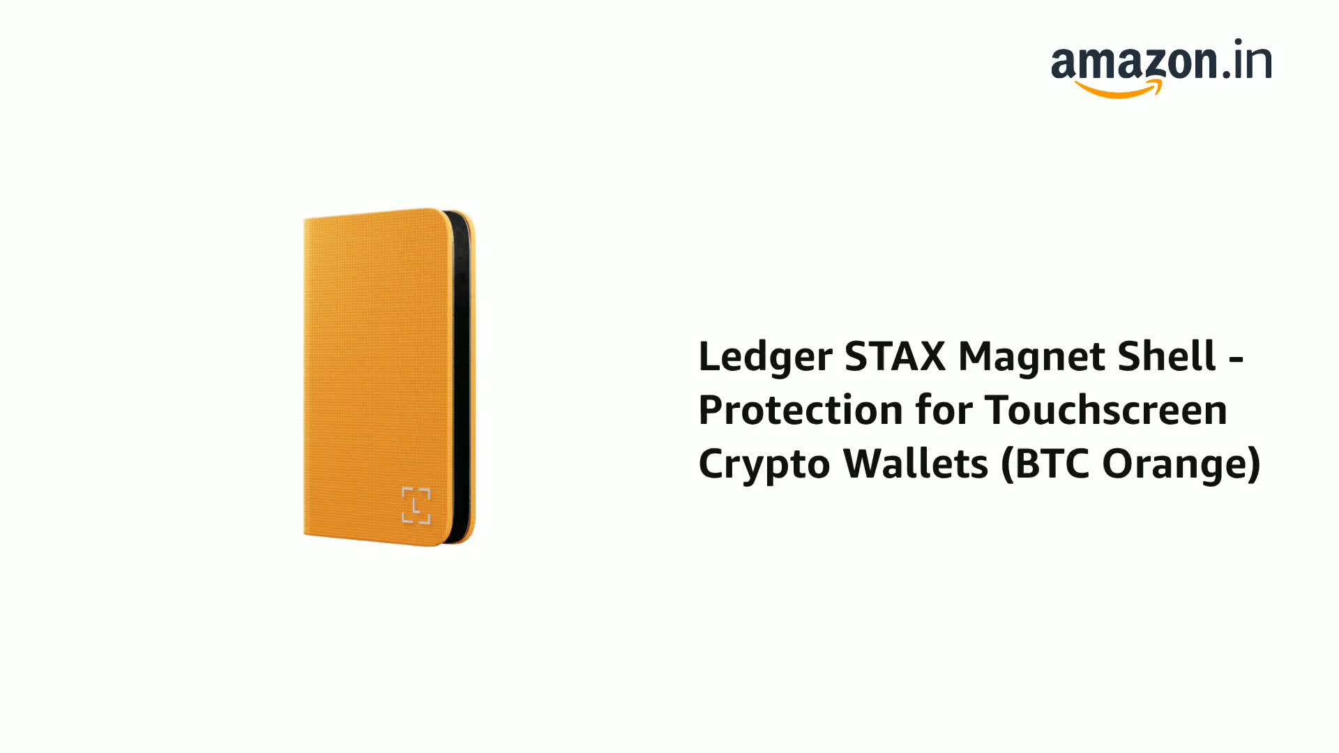 Ledger STAX Magnet Shell - Protection for Touchscreen Crypto Wallets (BTC  Orange) : Amazon.in: Electronics