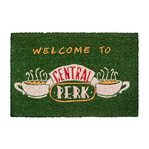 Felpudo Friends - Felpudo entrada casa antideslizante 40 x 60 cm - Alfombra entrada casa exterior Central Perk, Fabricado en fibra de coco - Productos con licencia oficial